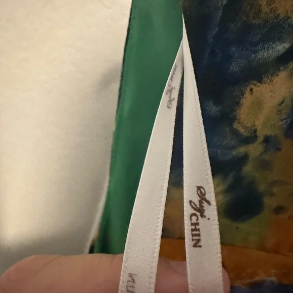 Suzi Chin For Maggy Boutique Abstract Watercolor Print Sheath Silk Dress‎ Size 6 - Picture 10 of 11